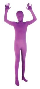 Rubies 2nd Skin Suit Purple Zentai Jumpsuit Child Boys Halloween Costume 881766