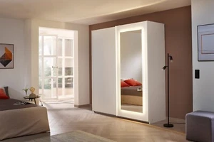 Rauch Abraxxas 3 Door Sliding Wardrobe With One Mirrored Door - Picture 1 of 9