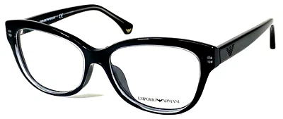 EMPORIO ARMANI EA3033F 5220 NOS Black Polish Eyeglasses Frame 55-16-140 Foto 1 de 4