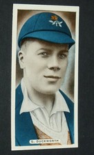 ARDATH CIGARETTES CARD 1935 CRICKET CELEBRITIES #26 G. DUCKWORTH LANCASHIRE
