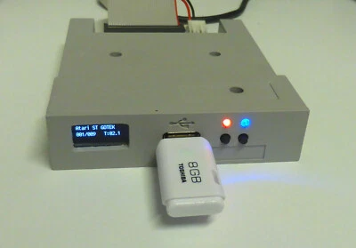 ATARI ST GOTEK USB Floppy Emulatore. Display OLED. LED blu (bianco)