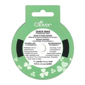 Clover Quick Bias Tape 4mm or 6mm 10 Metre Roll, Fusible Bias Tape - Picture 1 of 7