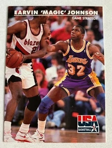 NBA MAGIC JOHNSON 1992-93 Skybox Game Strategy USA Basketball Trading CARD #30 - Bild 1 von 2