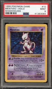 Pokemon Mewtwo Base Set Shadowless Holo Rare #10 PSA 9 Mint - Picture 1 of 2