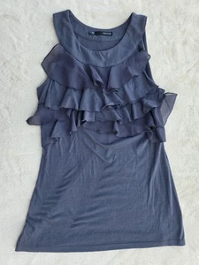 Maurice’s graues ärmelloses Rüschen-Tanktop Größe Small - Bild 1 von 4
