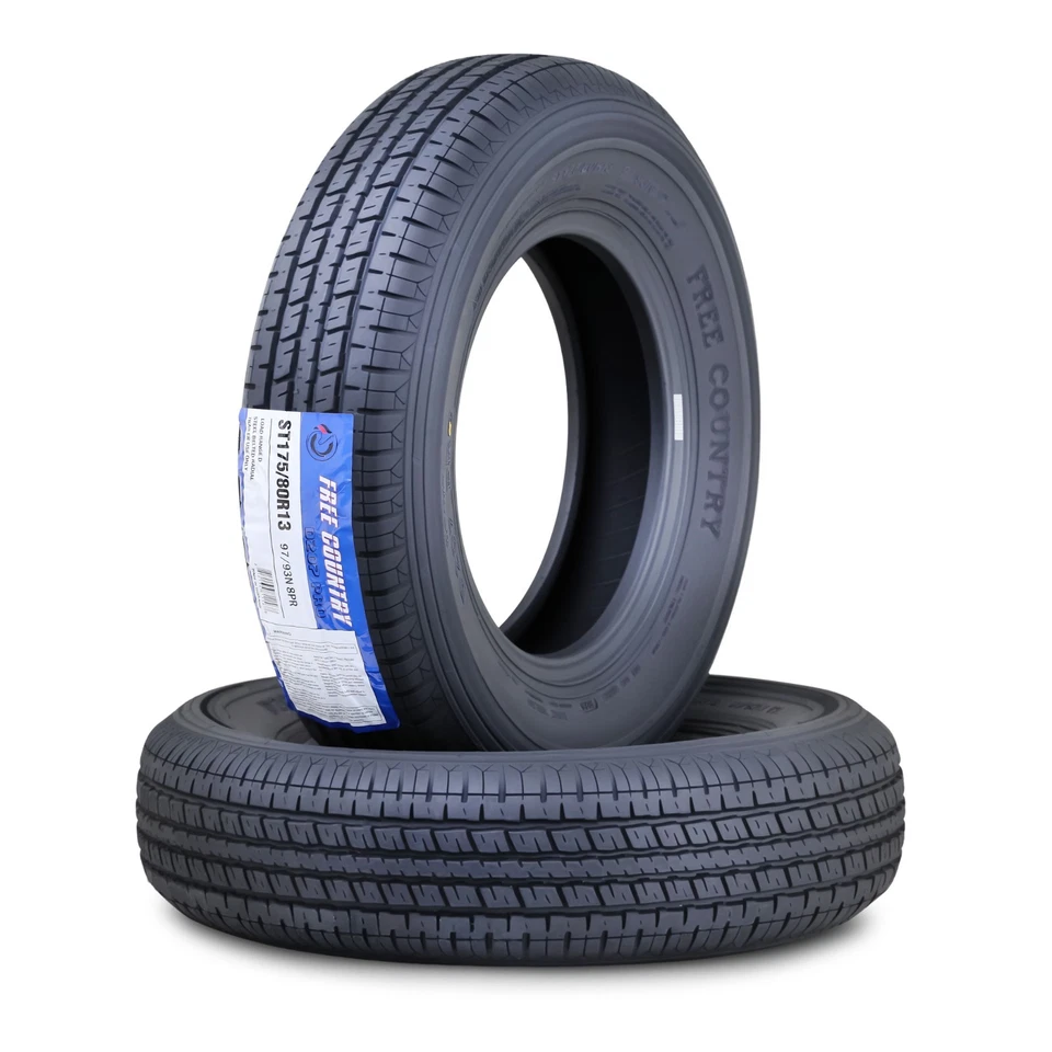 2 ST175/80R13 免费国家拖车轮胎径向 8 层 LR M 带磨损保护 — 第 1/4 张图片