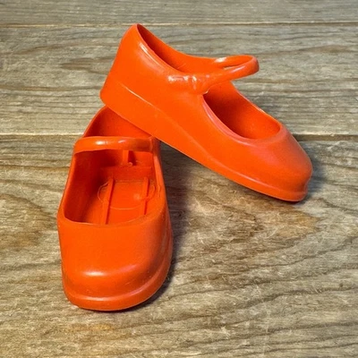 Винтажная идеальная кукла оранжево-красная обувь Mary Jane - Изображение 1 из 4