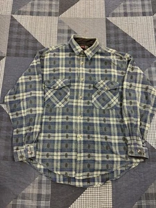 Vintage 90s Rusty Skate Baggy Surf Button Down Aztec Flannel Mens XL - Picture 1 of 7