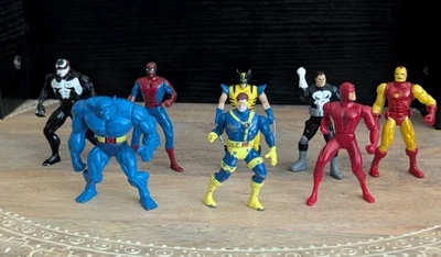 1990s Toy Biz Marvel Steel Mutants Lot of 8 Diecast Figures 2.5” X-Men SpiderMan - Image 1 of 4