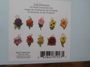 Lenox HERBSTBLUMEN - 10-teiliges Miniatur Mini Blumen Ornament Set - Neu - Bild 1 von 3