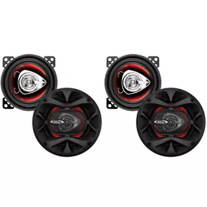 (Set of 4) New Boss 4 inch 200W 2 Way Car Coaxial Speaker Stereo - Picture 1 of 4