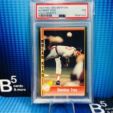 Nolan Ryan 1991 Pacific NO HITTER Number Two Rare GOLD Insert PSA 7