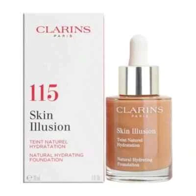Clarins Skin Illusion Natural Hydrating Foundation #115 COGNAC,  1 Oz NIB - Image 1 of 2