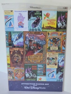 Cartel de atracciones de los parques de Disney libro de arte sellado de fábrica conjunto completo de 12 NUEVO - Imagen 1 de 6