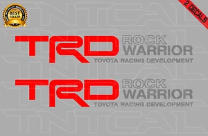 TRD ROCK WARRIOR Decal Set Fits Tacoma Tundra Truck Bed Vinyl Sticker red/gray - Picture 1 of 1