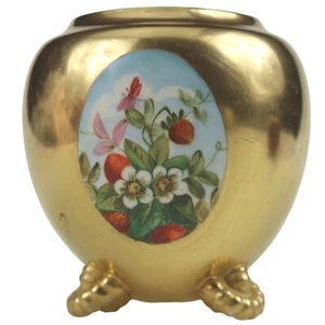 Unusual antique Coalport porcelain gilt & 3X hand-painted panels Vase 2 C.1881 - Picture 1 of 11