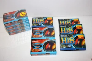 10 K7 cassettes caméscope MAXELL 8 mm P5-90GX P5-60XR P5-90XR neuves - Photo 1/4