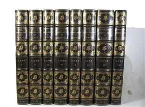 1875 Herculanum et Pompeii Illustrated Plates 8 vol set FINE LEATHER BINDINGS - Imagen 1 de 23