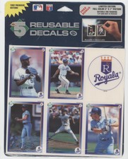 1992 High 5 Reusable Decals Full Sheet George Brett Brian McRae Bret Saberhagen