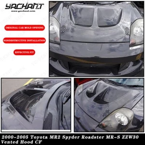 CARBON Auto Bonnet For 00-05 Toyota MR2 Spyder Roadster MR-S ZZW30 Vented Hood - Picture 1 of 6