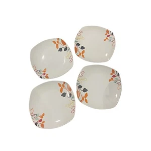 Tabletops Gallery Brooke Porcelain Plates - Set Of 4 Dishwasher & Microwave Safe - Picture 1 of 3