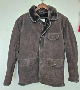 Basic Edition Damen Winterjacke Knopfleiste Echtleder braun Wildleder M - Bild 1 von 9