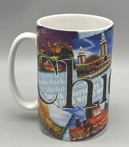 Tall & Colorful Chicago Windy City Coffee Mug by Americanware Raised Letters EUC - Picture 1 of 12