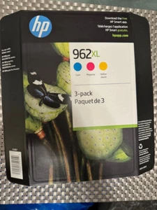 NOWE OEM HP 962XL ORYGINALNE wkłady atramentowe cyjan/purpurpurowe/żółte/żółte 3 OPAKOWANIE 12/26 - Zdjęcie 1 z 1