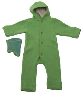 Disana Kinder Baby Body Anzug aus Schurwolle & Mütze Overall Grün Größe 62/68 - Bild 1 von 2