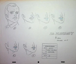 Modelo de personaje ZACHARY producción original dibujado a mano Pole Position 1984 DiC - Imagen 1 de 4