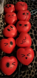 New Set of 10 Heart Emoji Smiley Stress Balls - 3 Inch Valentines Day - Picture 1 of 1