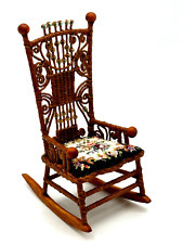 Dolls house miniature 1:12 ARTISAN chair + petit point by RHEA STRANGE - IGMA