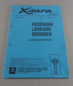 Manual de Taller Citroën Xsara Suspensión, Dirección, Frenos 09/1997 - Imagen 1 de 1