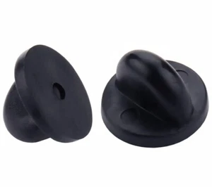50 CANTIDADES Pin de Goma Negro Respaldos PVC Esmalte Pin Guardianes Alta Calidad Cómodo - Imagen 1 de 3