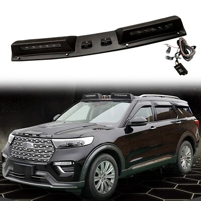 1 pieza barras de luz de techo LED superiores negras lámpara DRL apta para Ford Explorer 2020-2025 2026 Foto 1 de 4