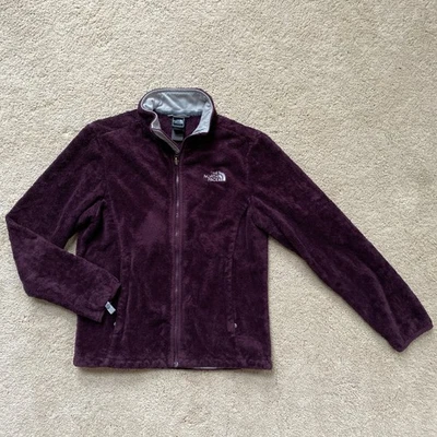 Chaqueta North Face para mujer talla M mediana púrpura polar Osito bolsillos con cremallera completa felpa Foto 1 de 4
