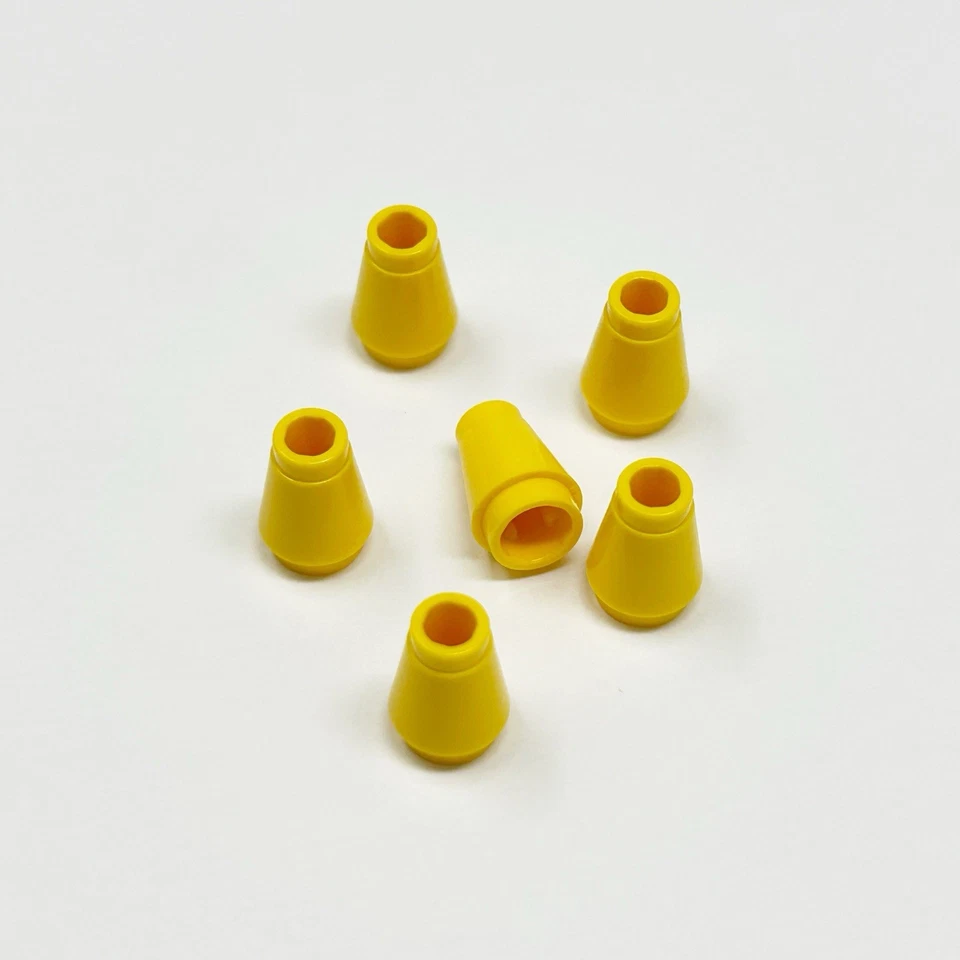 Cono de piezas LEGO 4589B 1x1 con ranura superior AMARILLO (6) Foto 1 de 1