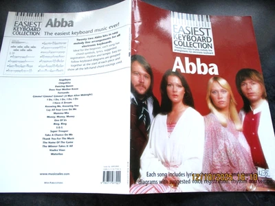 EASIEST KEYBOARD COLLECTION ABBA - 22 CLASSIC HITS WISE 1999 LYRICS CHORDS     P - Image 1 of 4