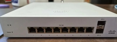 Cisco Meraki MS220-8P Cloud Managed 8 Port 2 SFP Gigabit PoE Switch - Unclaimed - Image 1 of 2