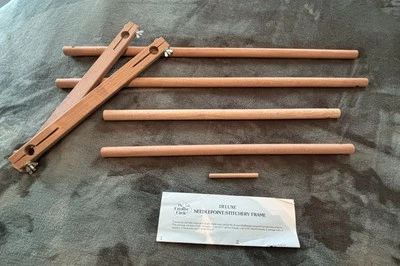 The Creative Circle Needlepoint Stitchery Wood Frames Craft Tool 17 & 24 X 13 - Image 1 of 4