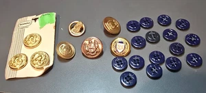 VINTAGE BUTTON COLLECTION MILITARY COLLEGE & OTHERS SEE ALL PHOTOS FOR CONDITION - Picture 1 of 18