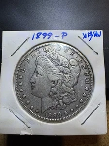 1899-P Morgan Silver Dollar $1 AU/BU 90% Silver Key Date - Picture 1 of 2