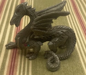 Comstock Zinn Drache mit Schmucksteinen gestempelt 4143 / Vintage - Bild 1 von 5