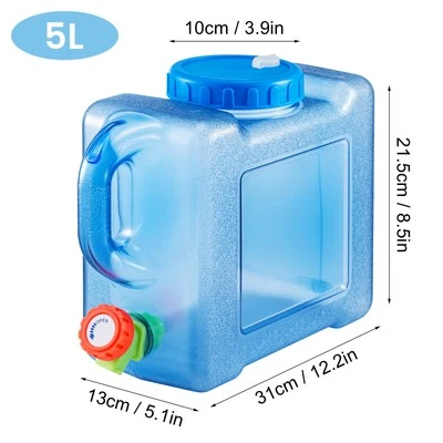 MARKENLOS 5L Wasserkanister Wasser Kanister Mit Hahn Trinkwasserkanister Camping Zubehör