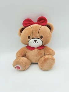 Build A Bear Hello Kitty Plush Tiny Chum Brown Teddy Holly Jolly Holiday Red Bow - Picture 1 of 7
