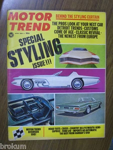 MOTOR TREND APRIL 1966 SPECIAL STYLING ISSUE - Picture 1 of 3