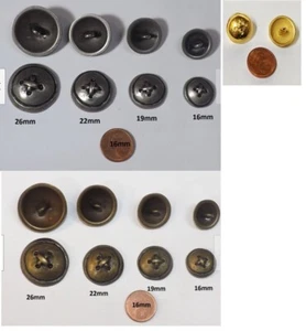 Metall Knopf Ösenknopf, Knoten " Larp Mittelalter verschiedene Farben und Größen - Bild 1 von 4