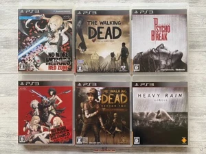 SONY PS3 No More Heroes & The Walking Dead & Psycho Break & Heavy Rain set - Picture 1 of 14