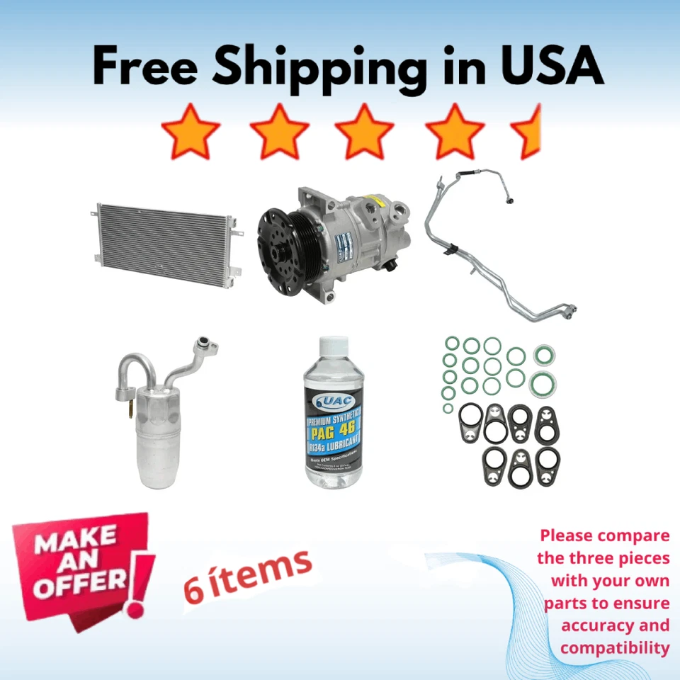 Compressor, Condenser & Driers A/C Fit Dodge Caliber 2008, Jeep Compass 2007 - Image 1 of 4
