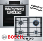HERDSET Bosch Einbaubackofen + Gaskochfeld autark 60cm Teleskopauszug 3DHeiluft